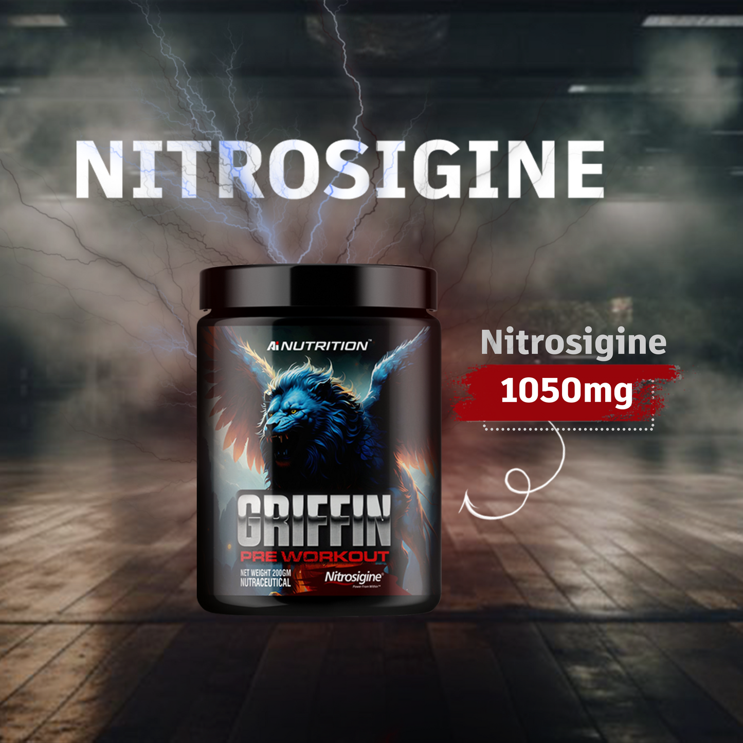 Griffin Pre-Workout powered with Nitrosigine and L-Citrulline :