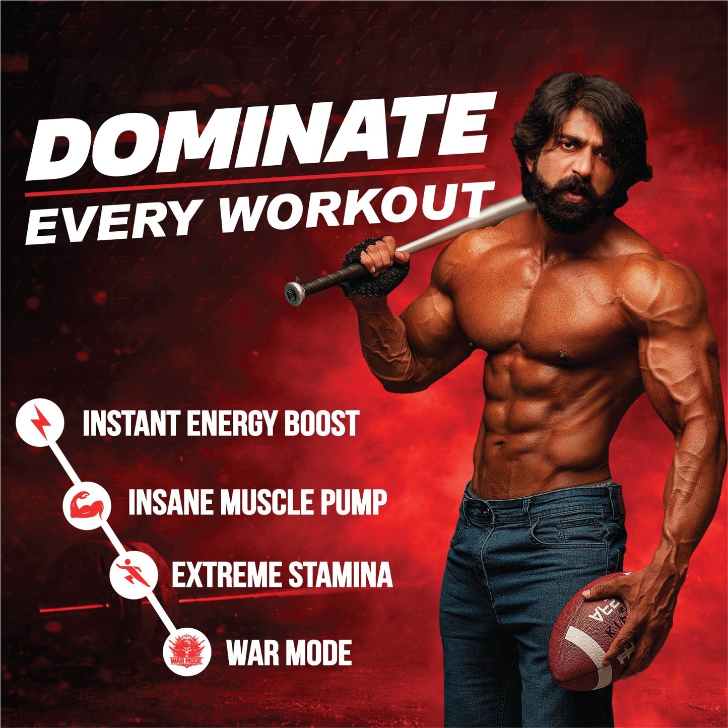 Griffin Pre-Workout powered with Nitrosigine and L-Citrulline + Free Greek God Pre Workout