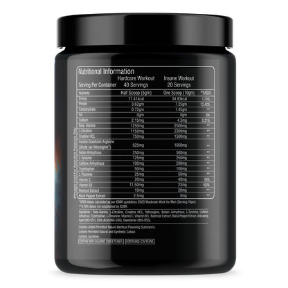 Griffin Pre-Workout powered with Nitrosigine and L-Citrulline :