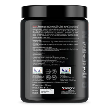 Griffin Pre-Workout powered with Nitrosigine and L-Citrulline :