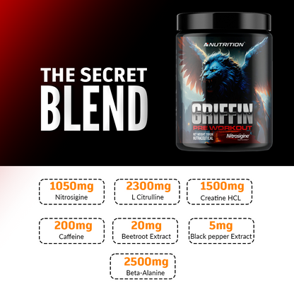 Griffin Pre-Workout powered with Nitrosigine and L-Citrulline :