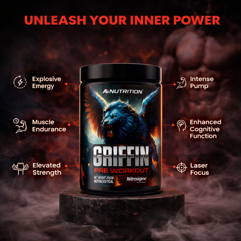 Griffin Pre-Workout powered with Nitrosigine and L-Citrulline + Free Greek God Pre Workout
